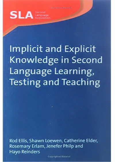 کتاب Implicit and Explicit Knowledge in Second Language Learning Testing and Teaching کتاب Implicit and Explicit Knowledge in Second Language Learning Testing and Teaching
